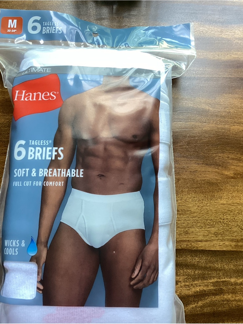 Hanes Men’s Tagless Briefs - White (6 Pack) Medium NWT
